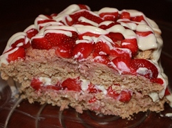 Strawberry Shortcake Recipe with Cashew Cream Sauce