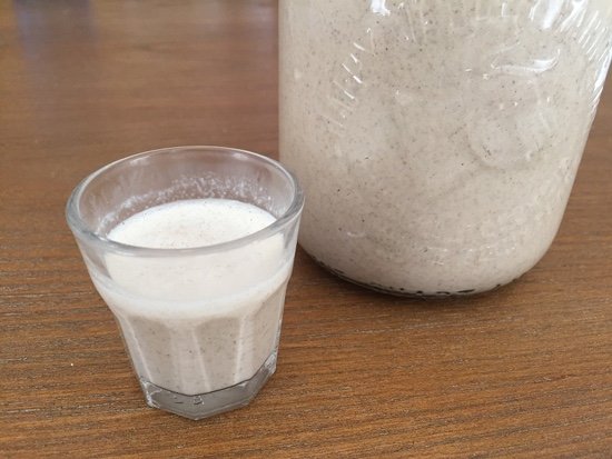 Homemade fortified almond milk
